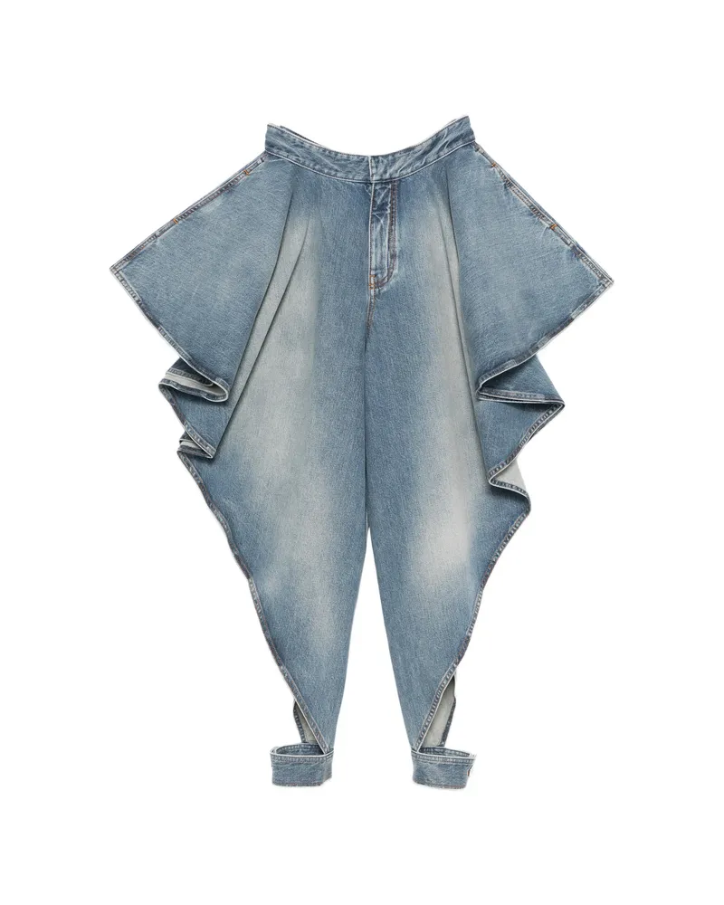 Alaïa Asymmetric Jeans Blue
