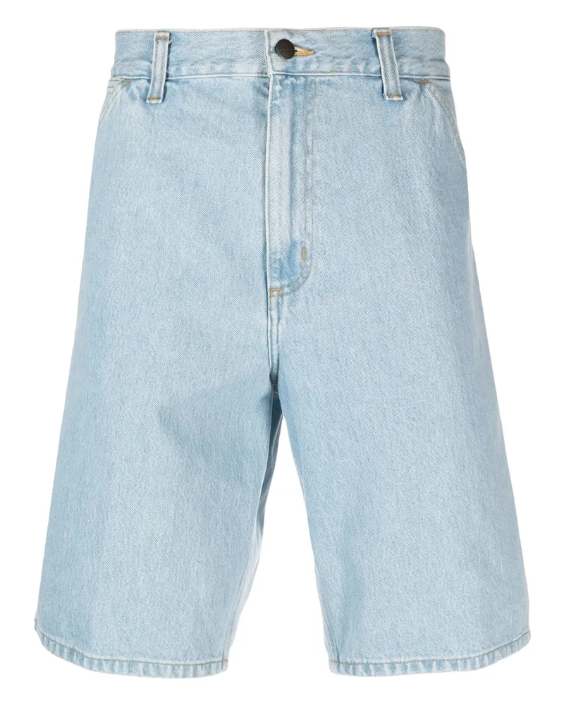 Carhartt WIP Logo-patch Denim Cargo Shorts Blue