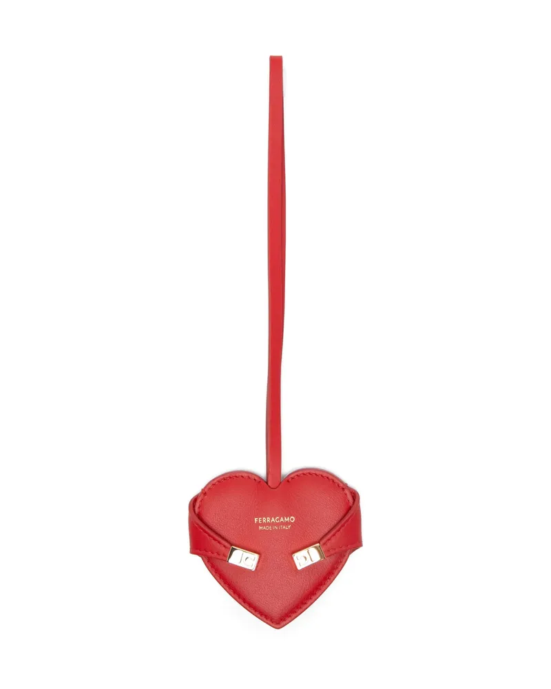 Ferragamo Heart Bag Charm Red