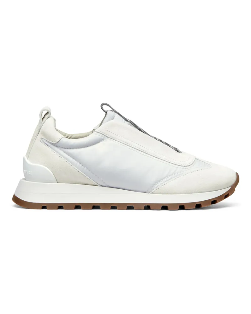 Brunello Cucinelli Monili-embellished Low-top Sneakers White