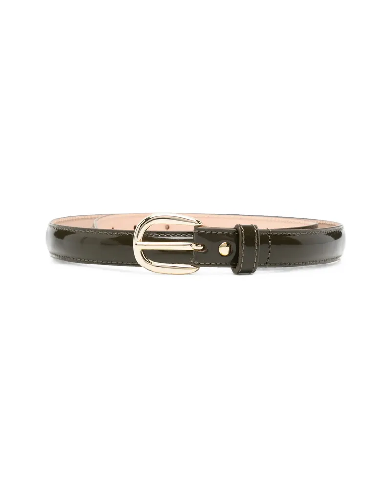 A.P.C. A. p.c. Patent-finish Belt Green