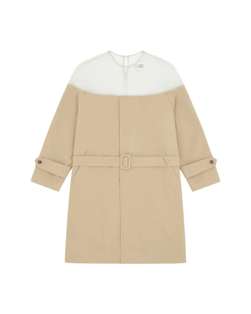 Maison Margiela Long-sleeves Midi Dress Brown