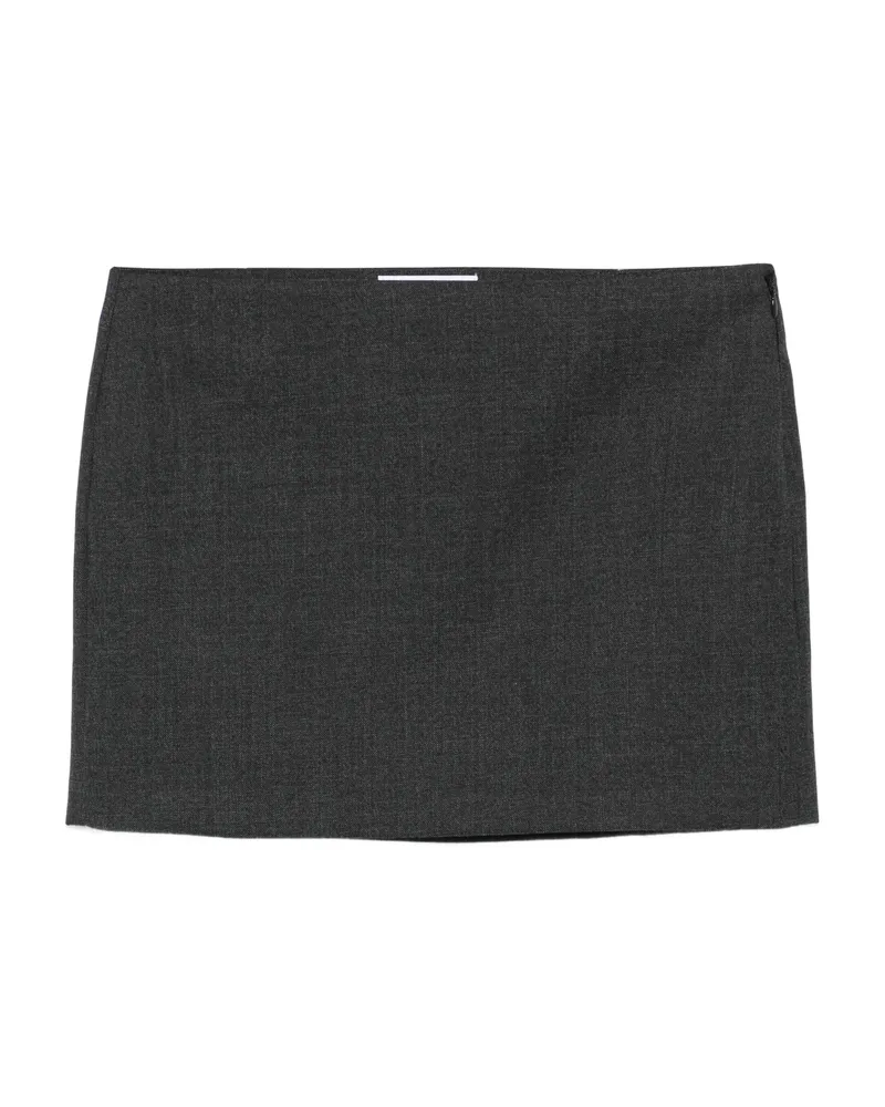 Givenchy Straight Wool Mini Skirt Grey