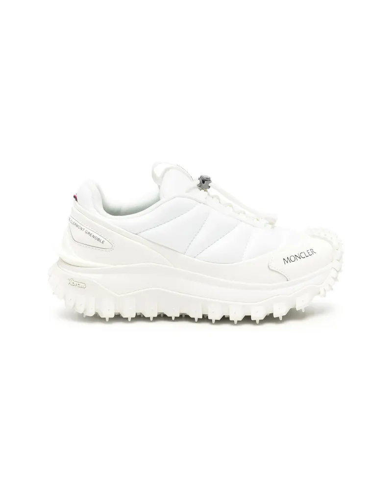 Moncler Quilted Toggle-fastening Sneakers White