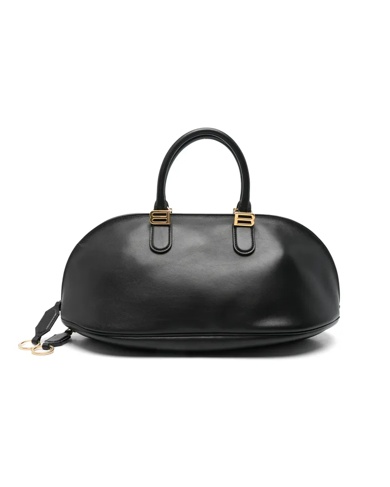 Balenciaga Bolero Bowling Bag Medium In Black Black
