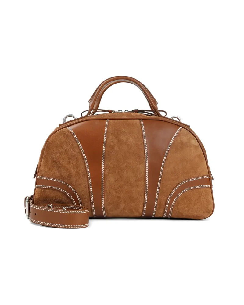 Dries van Noten Leather Shoulder Bag Brown