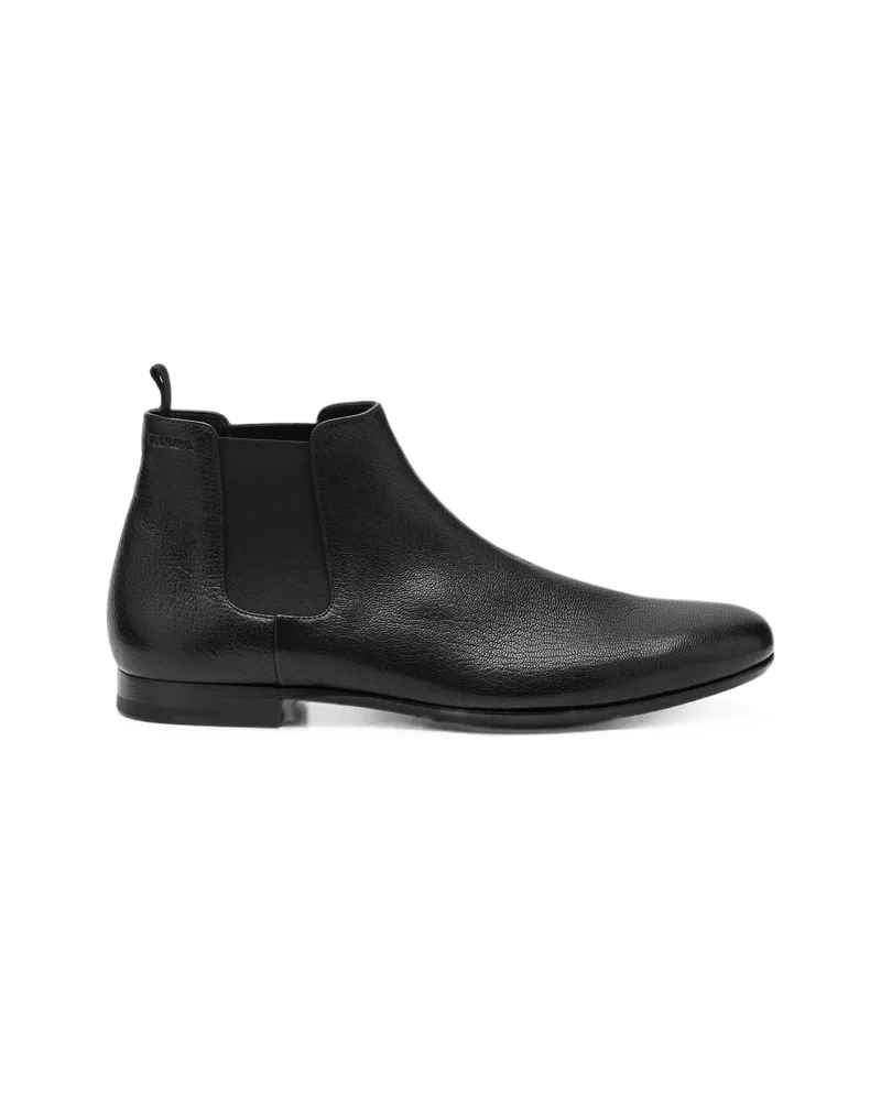 Prada Leather Chelsea Boots Black