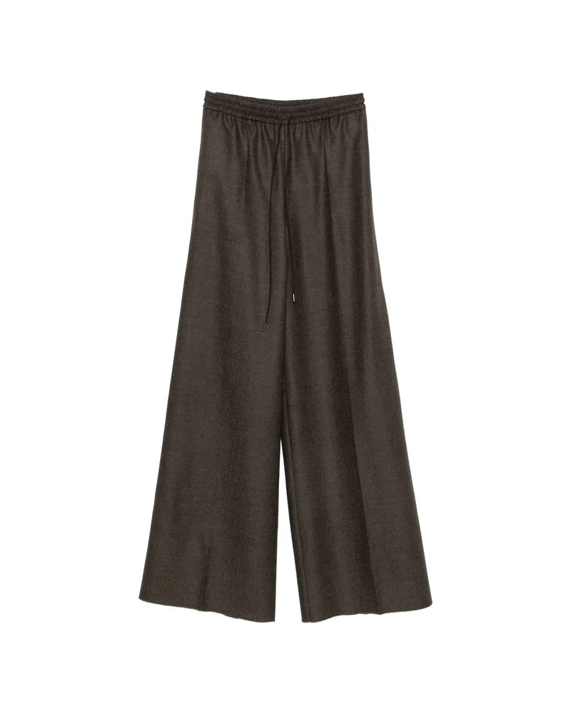 Max Mara Drawstring Wide-leg Trousers Grey