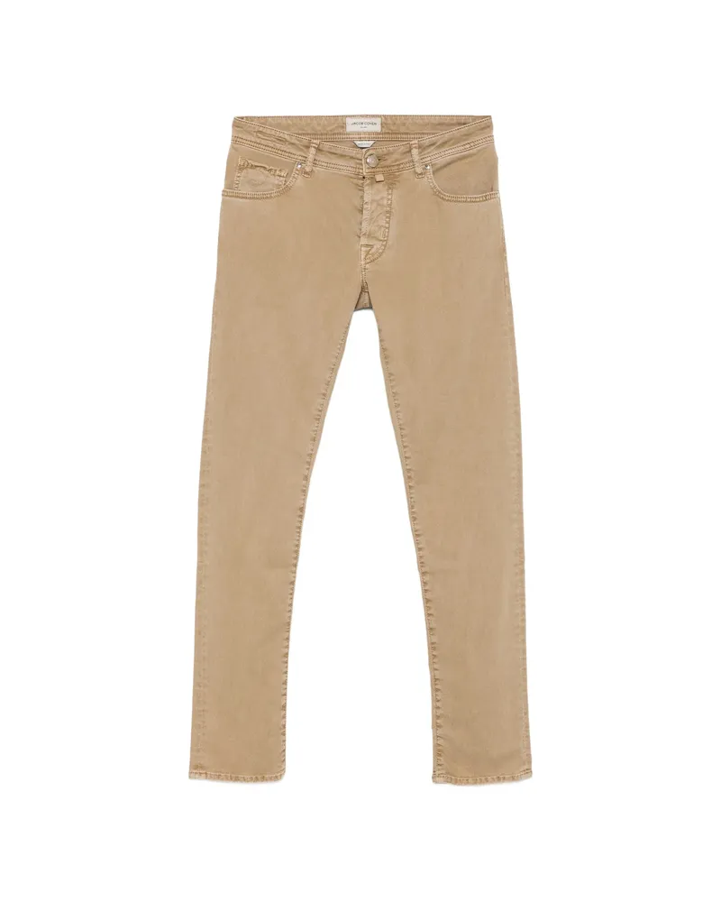 Jacob Cohën Nick Logo-patch Slim-fit Jeans Brown