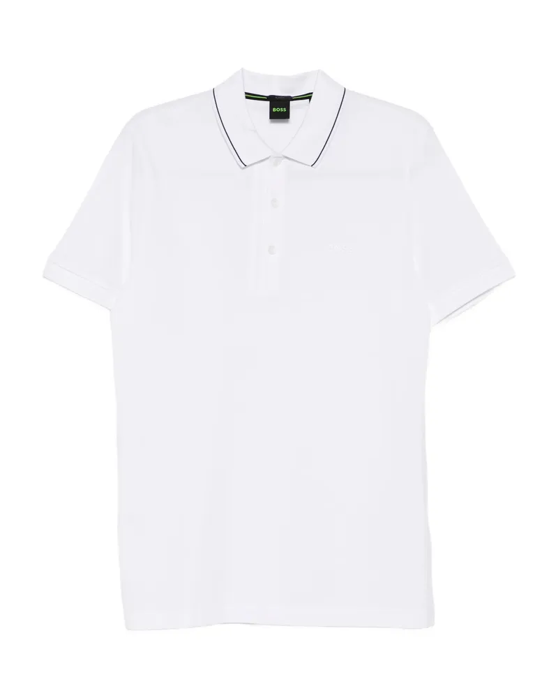 HUGO BOSS Piped Polo Shirt White