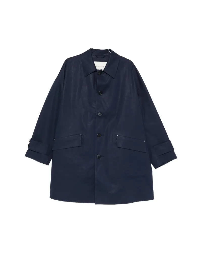 MACKINTOSH Humbie Buttoned Flap-pocket Coat Blue