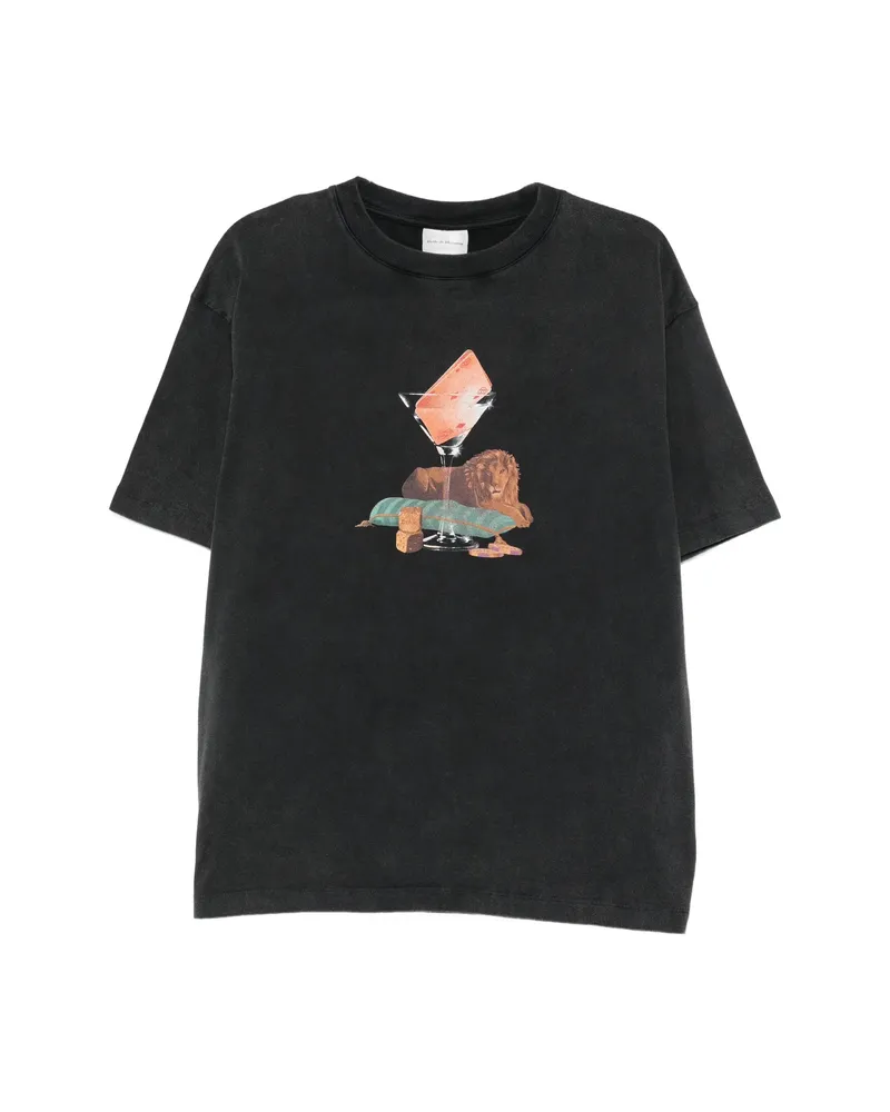 Drôle de Monsieur Glass Lion T-shirt Black