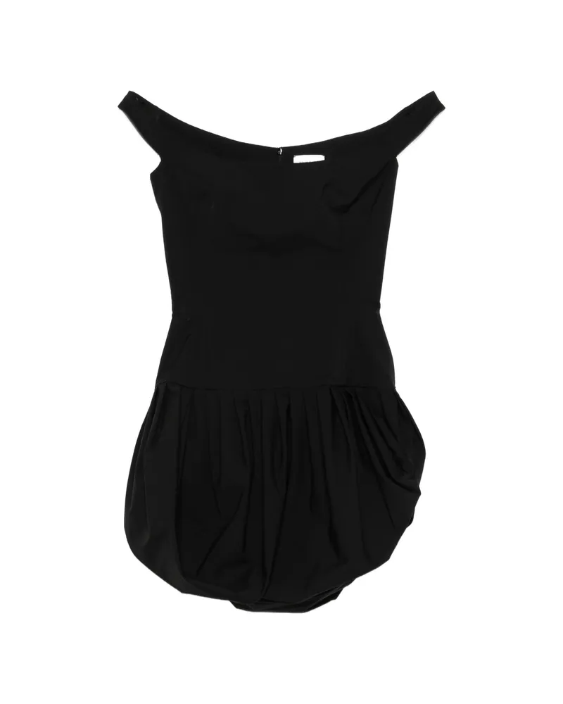 Magda Butrym Off-shoulder Gathered Mini Dress Black