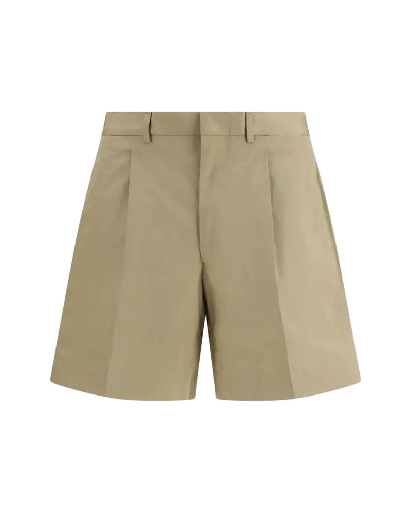 Prada Button Patch Pocket Trousers Neutrals