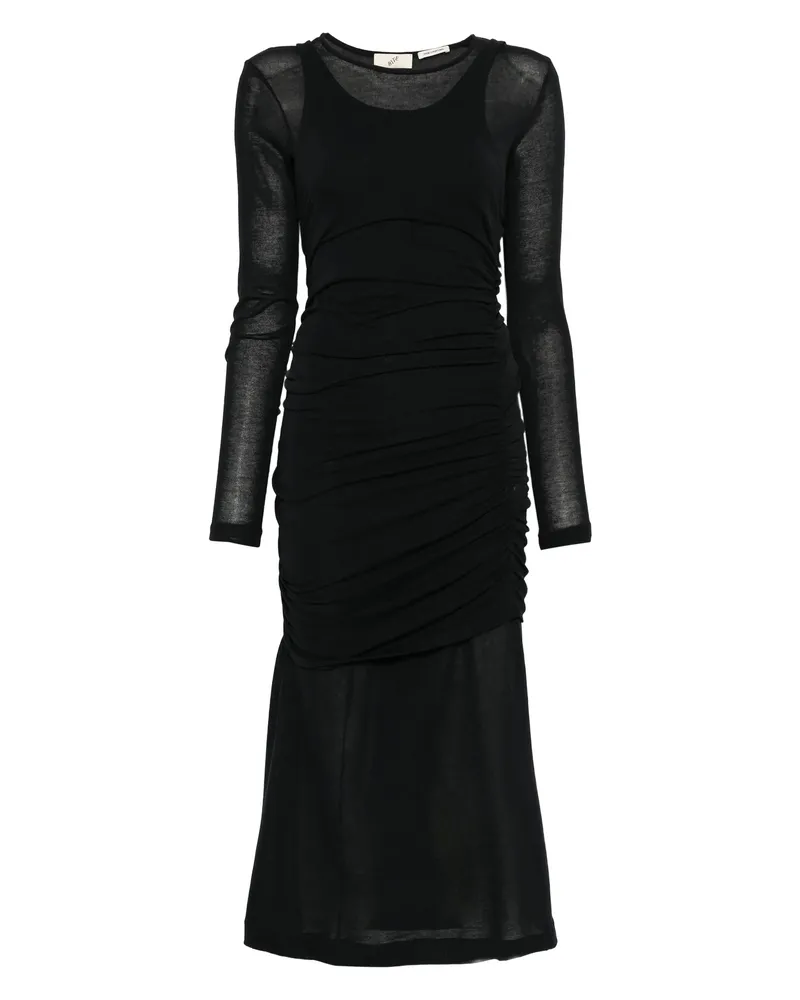 BITE Studios Rigel Layered Gathered Dress Black