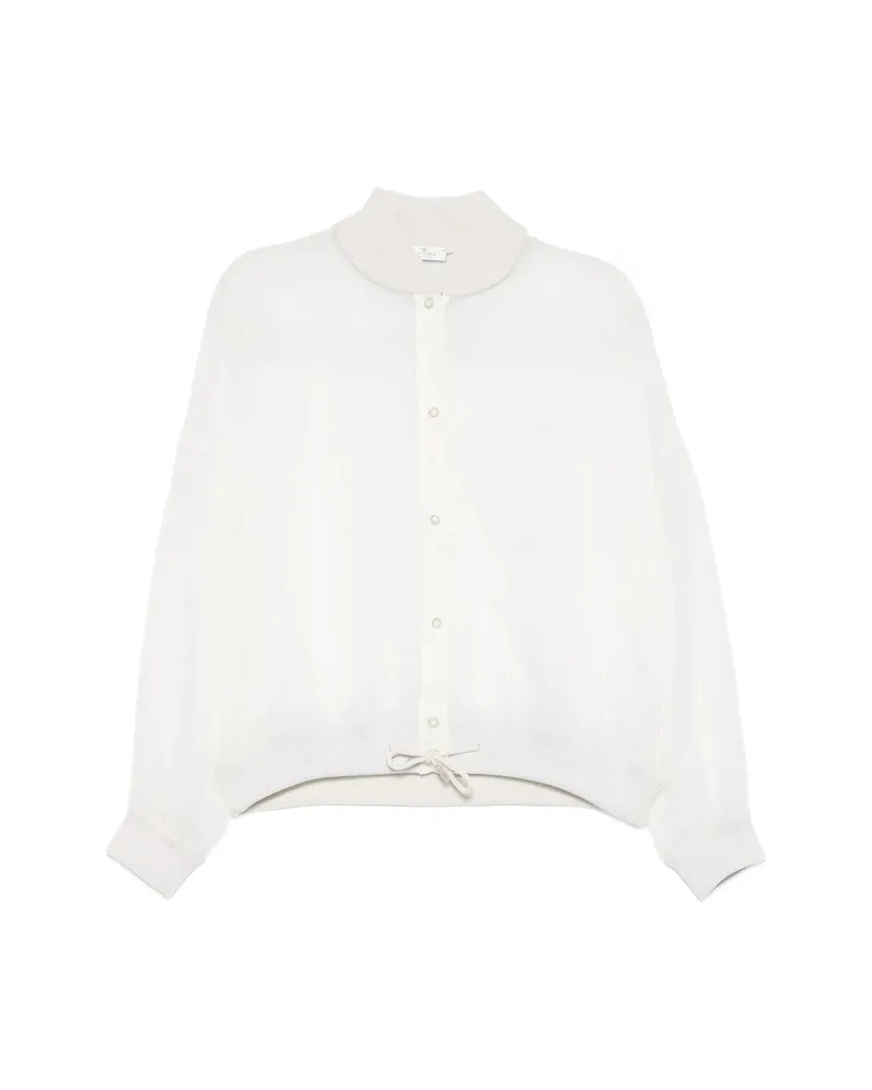 PANICALE Cashmere Sheer Jacket White