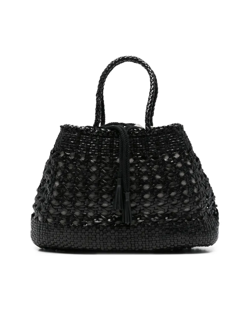 Dragon Diffusion Santa Cano Woven Braided Tote Bag Black