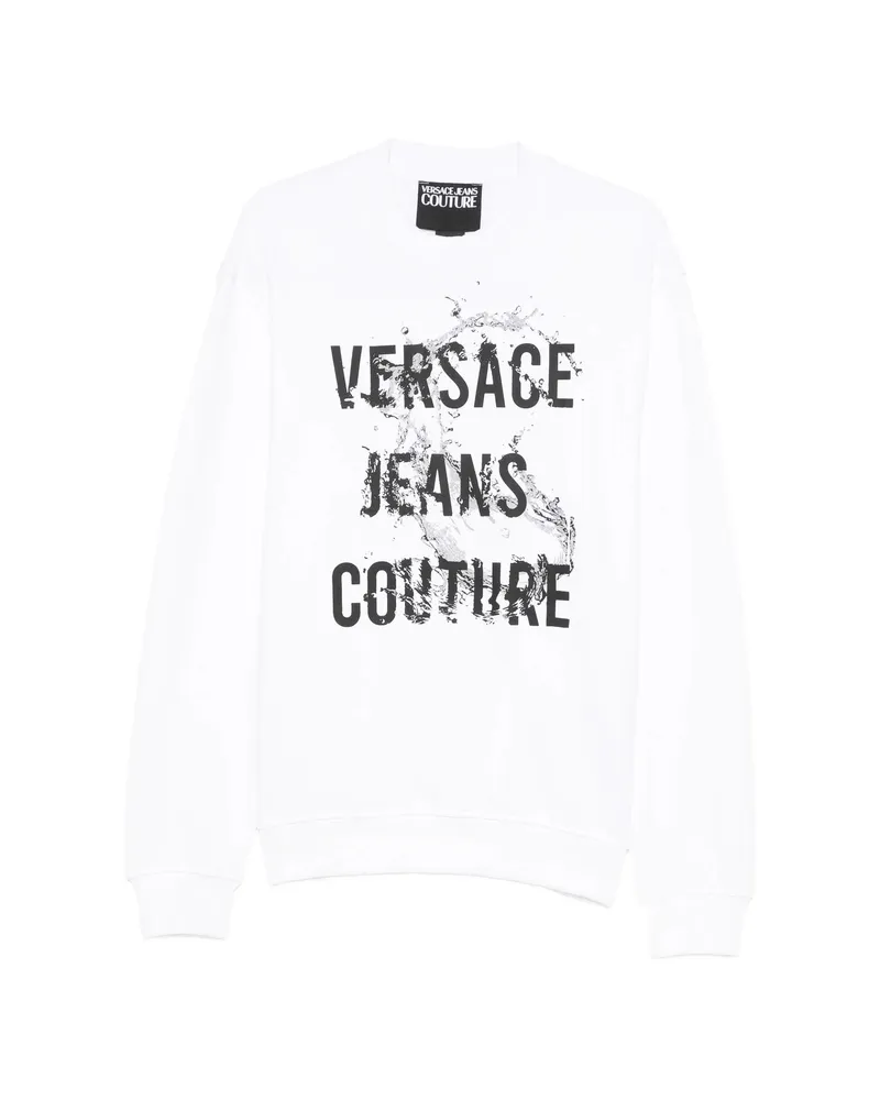 Versace Jeans Printed Crew-neck Sweatshirt White