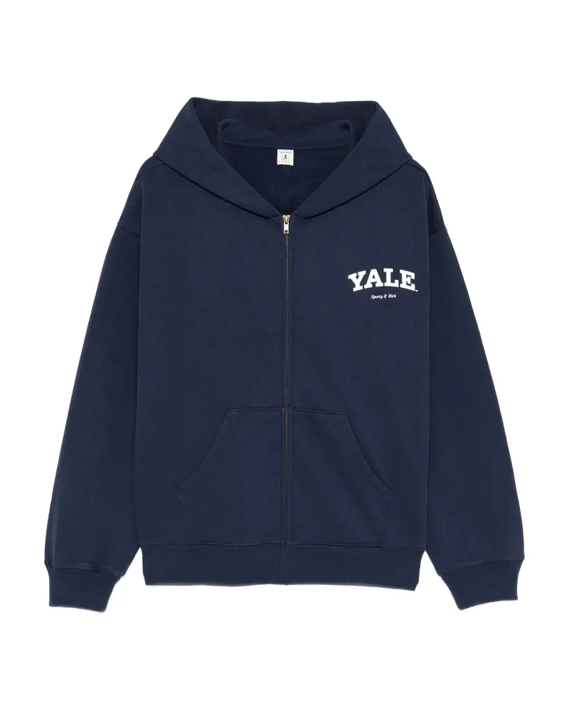 SPORTY & RICH Zip-up Hoodie Blue