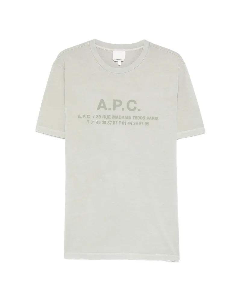 A.P.C. A. p.c. Logo-print T-shirt Neutrals