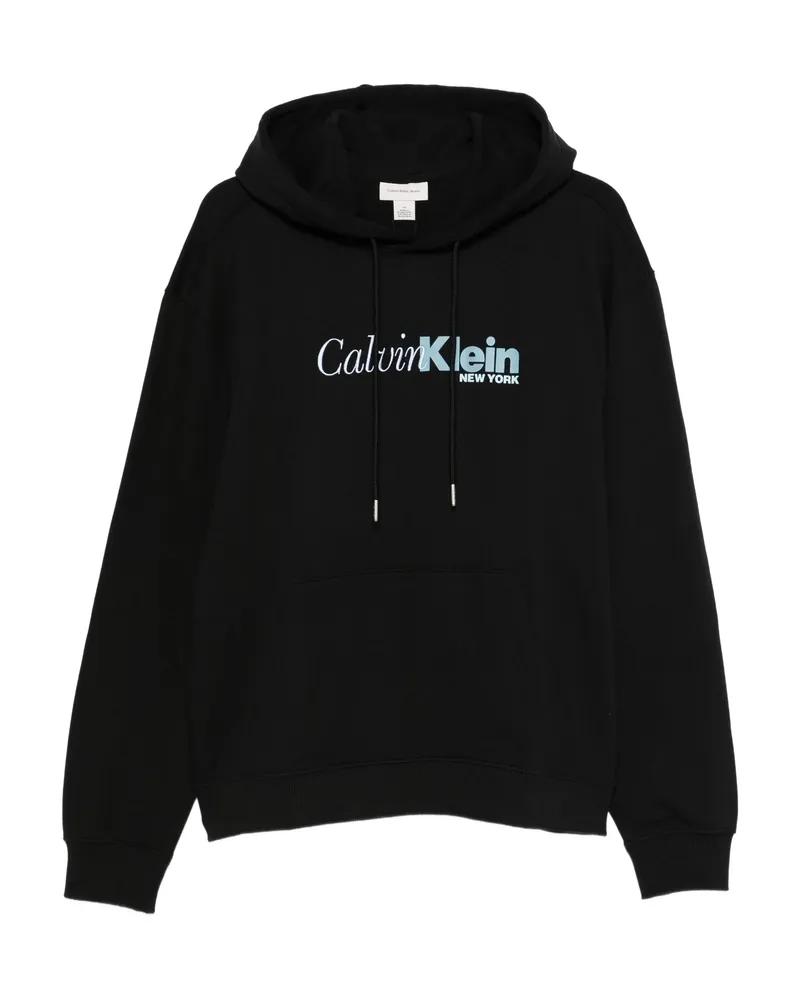 Calvin Klein Logo-print Hooded Sweatshirt Black