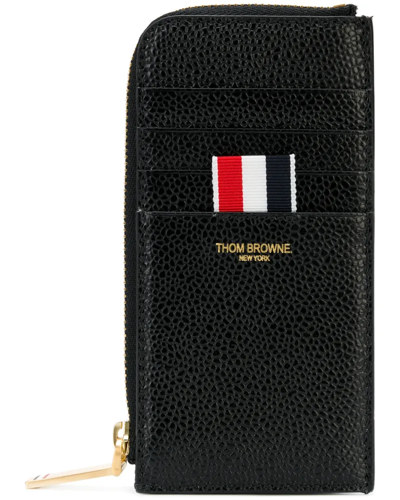 Thom Browne Half-zip Leather Wallet Black