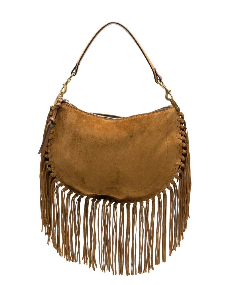 Isabel Marant Fringe-trim Shoulder Bag Brown