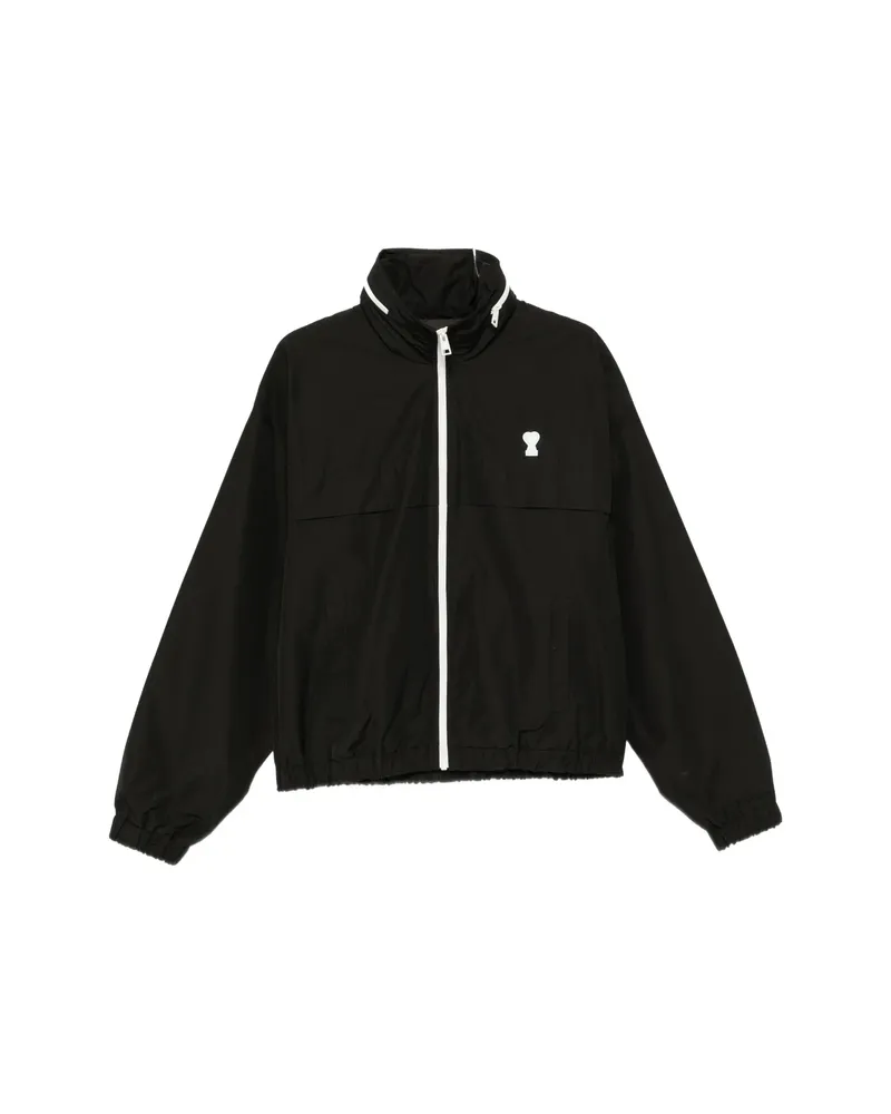 AMI Paris Ami De Coeur Logo-patch Jacket Black