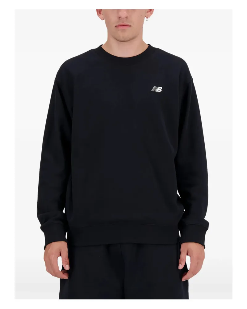 New Balance Logo-detail Crew-neck Sweatshirt Black