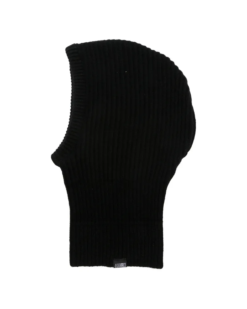 Maison Margiela Ribbed-knit Balaclava Black