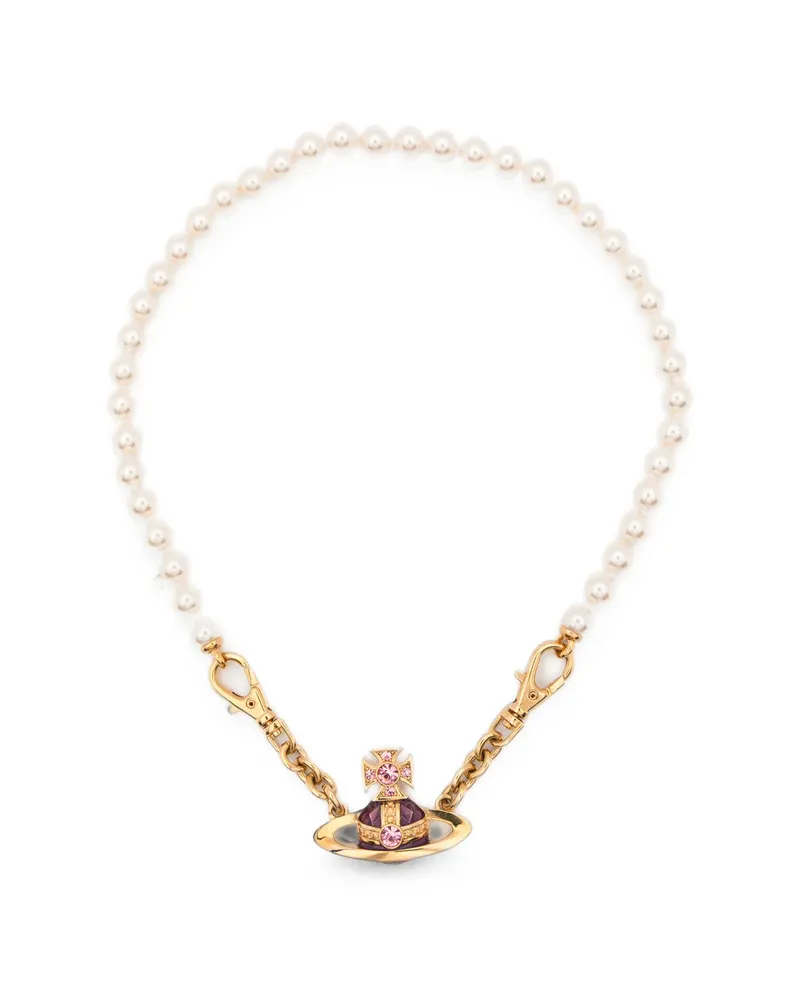Vivienne Westwood Orb-pendant Faux-pearl Necklace Gold