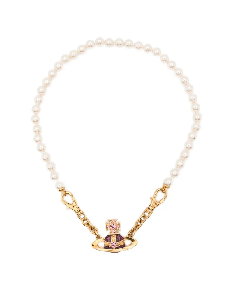 Vivienne Westwood Orb-pendant Faux-pearl Necklace Gold