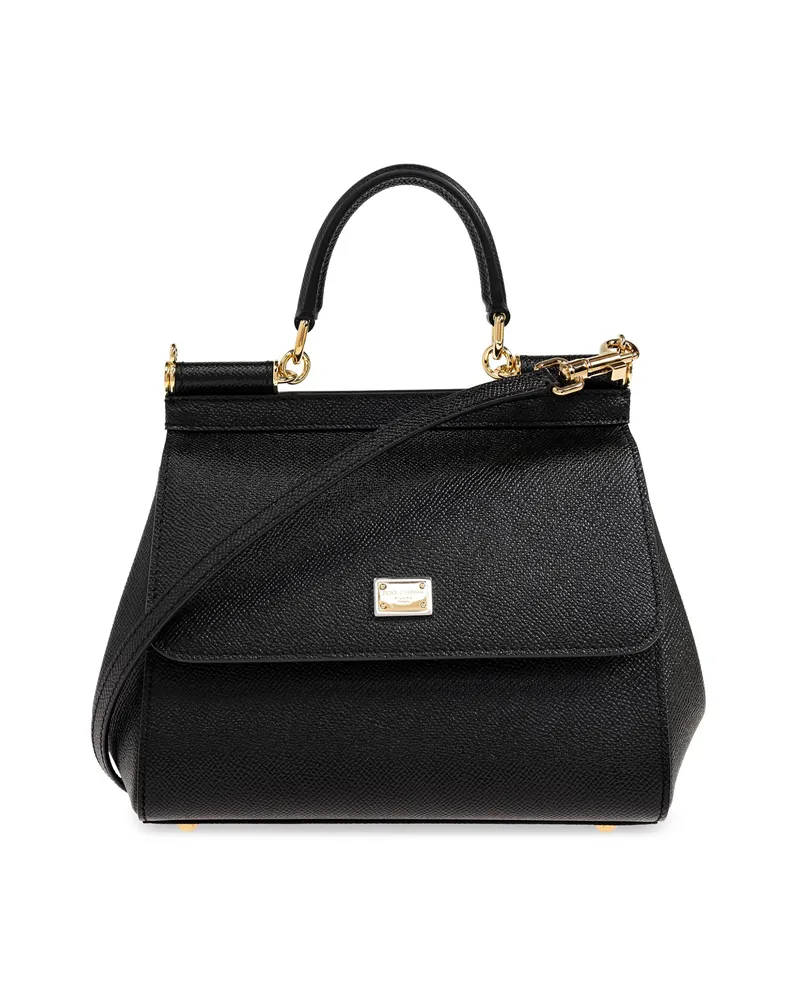 Dolce & Gabbana Small 'sici' Top-handle Bag Black