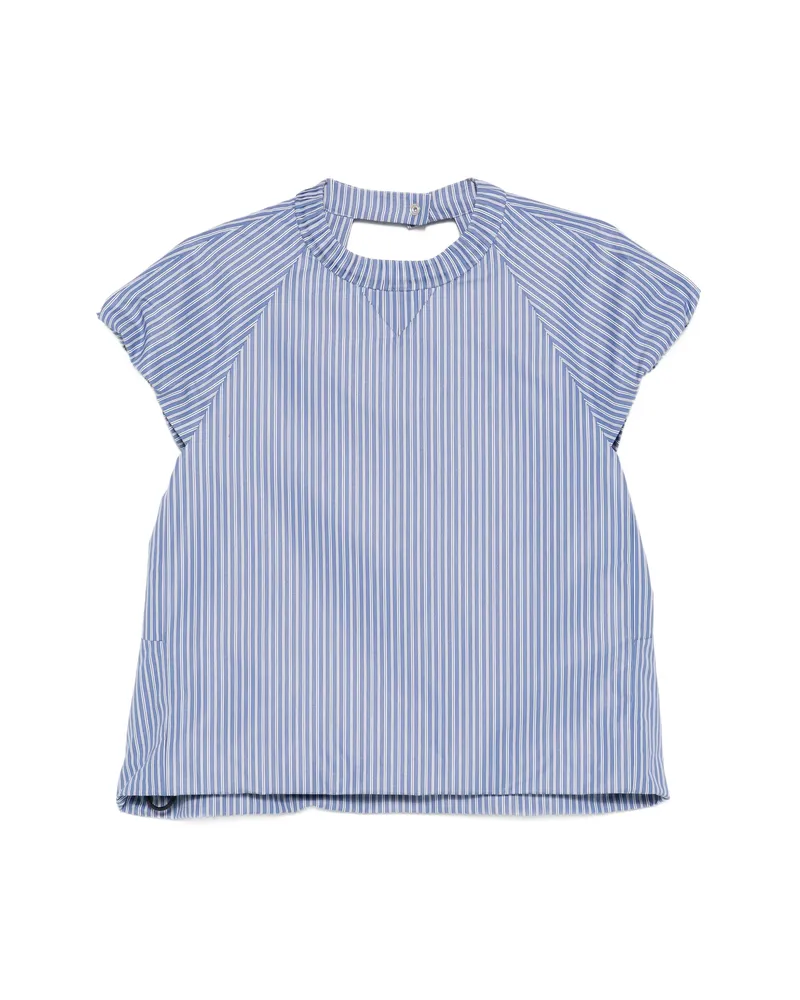 Sacai Striped T-shirt Blue