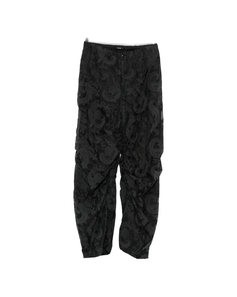 TAAKK Paisley-jacquard Trousers Black