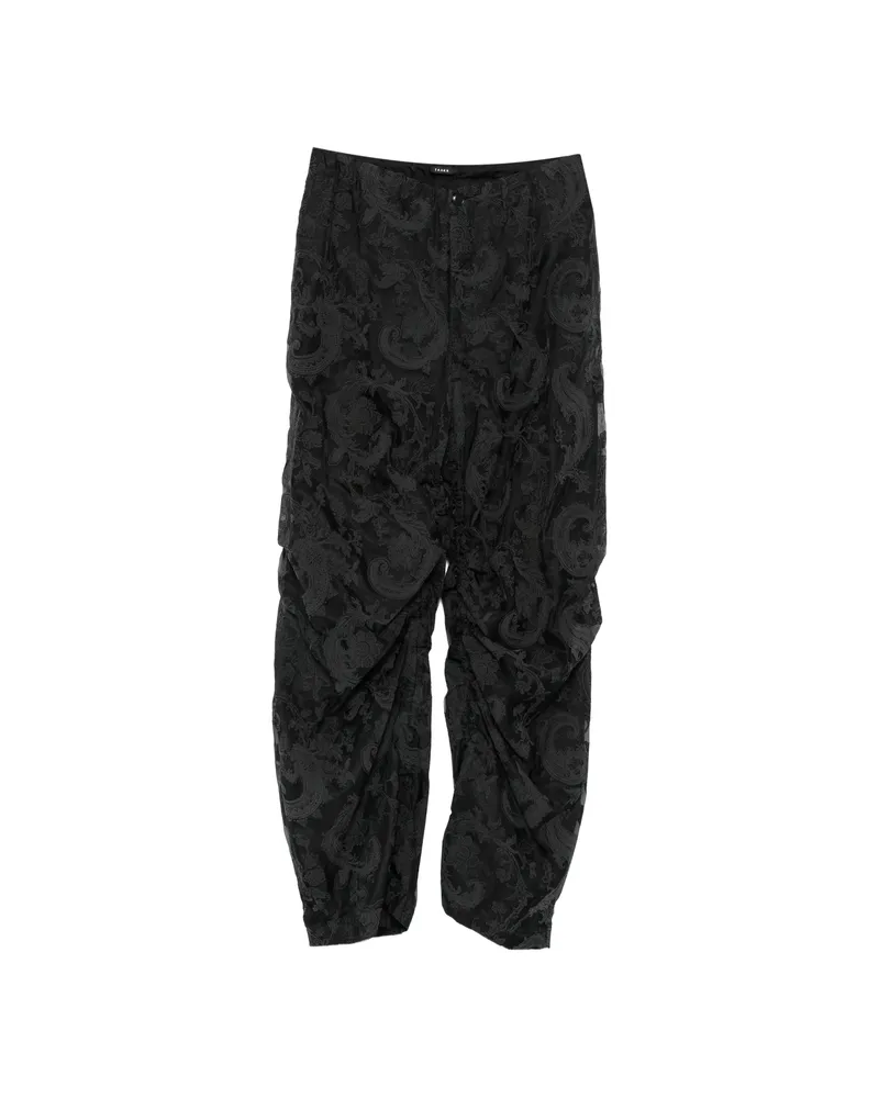 TAAKK Paisley-jacquard Trousers Black