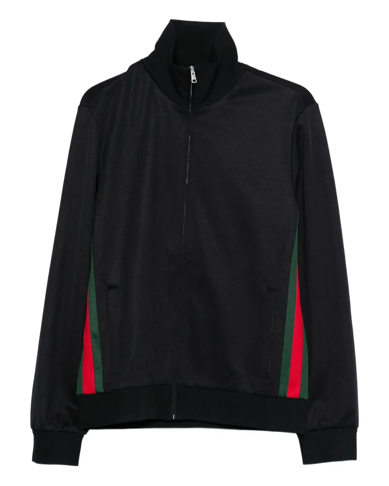 Gucci Stripe Zip-fastening Sweatshirt Blue