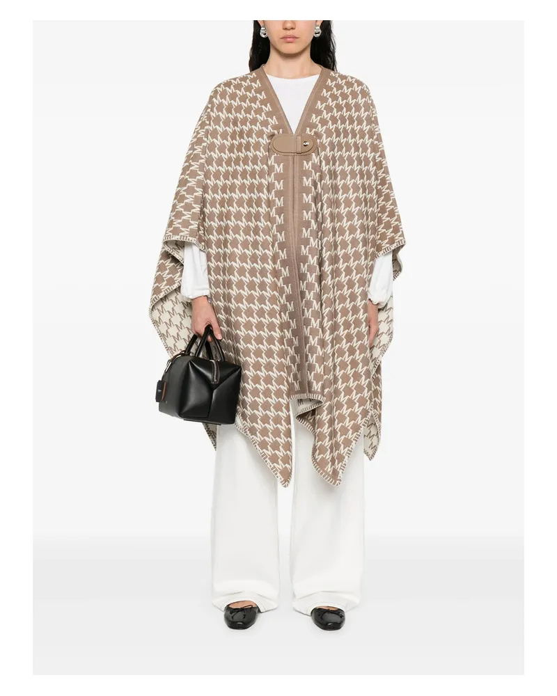 Max Mara Monogram-pattern Cape Brown