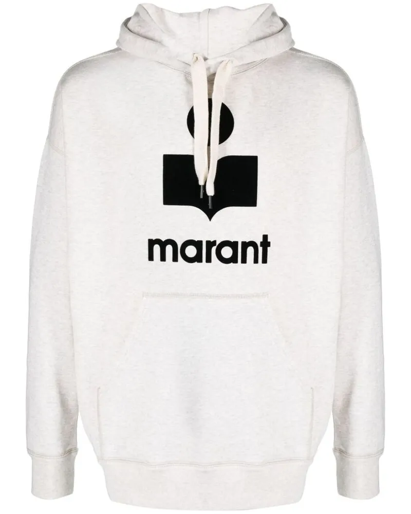 Isabel Marant Miley Logo-print Hoodie Grey