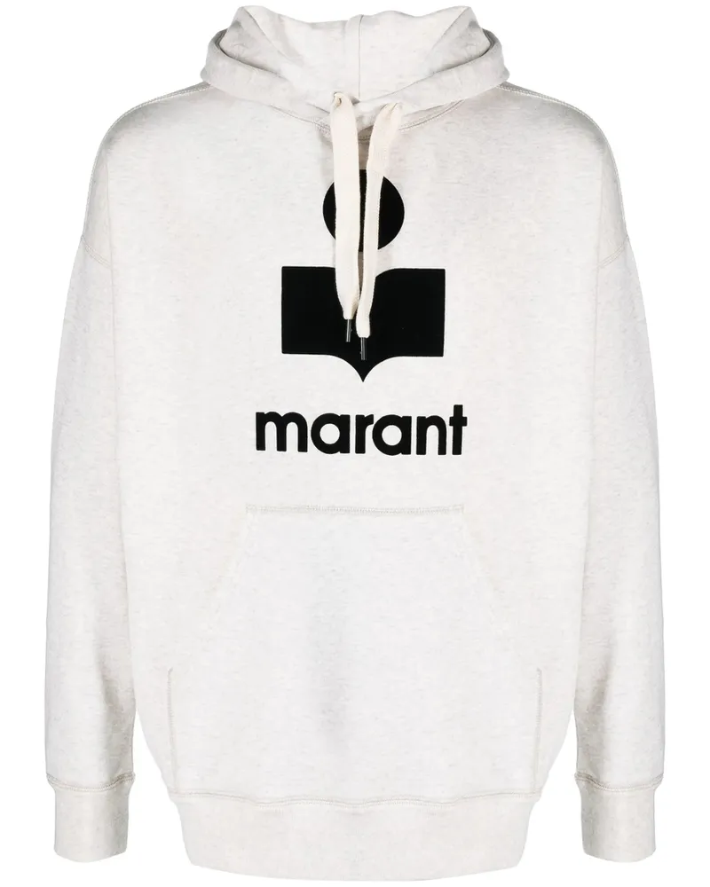 Isabel Marant Miley Logo-print Hoodie Grey