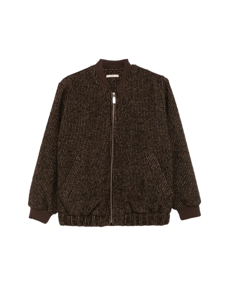 Sessùn Heavelyn Tweed-effect Zip-up Jacket Brown