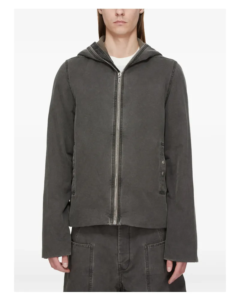 DRKSHDW by Rick Owens Zip-up Hooded Jacket Grey