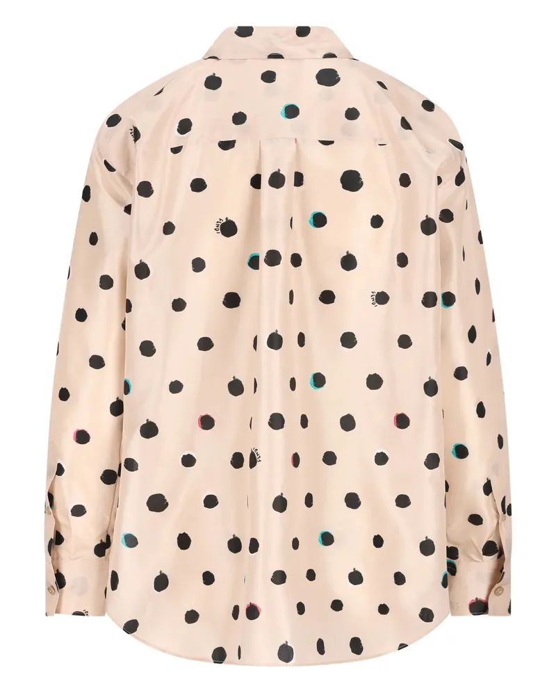Fendi Polka-dot Shirt Pink