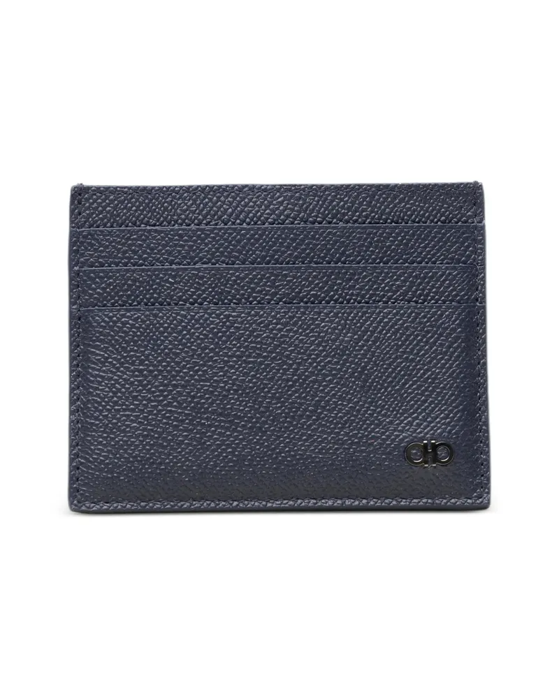 Ferragamo Gancini Credit Card Holder Blue