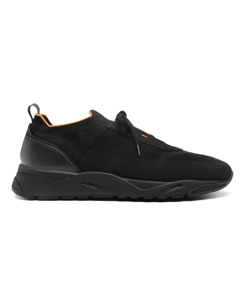 Santoni Stretch Knit Sneakers Black