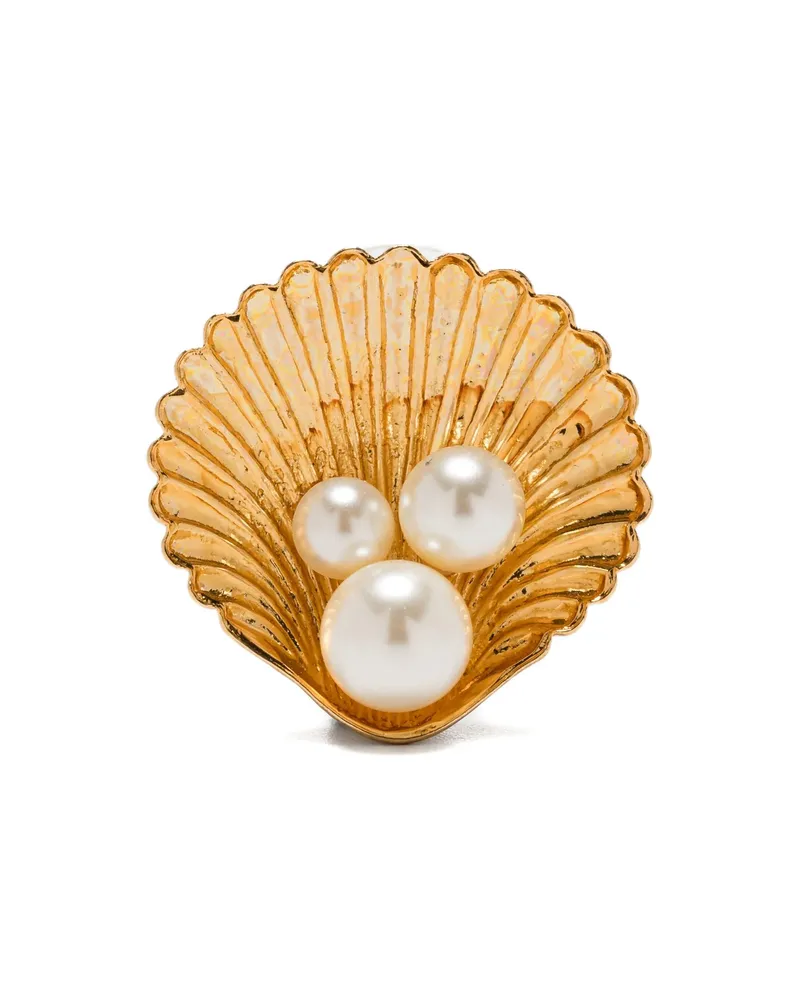 Jennifer Behr Maricela Shell-pearl Earrings Gold