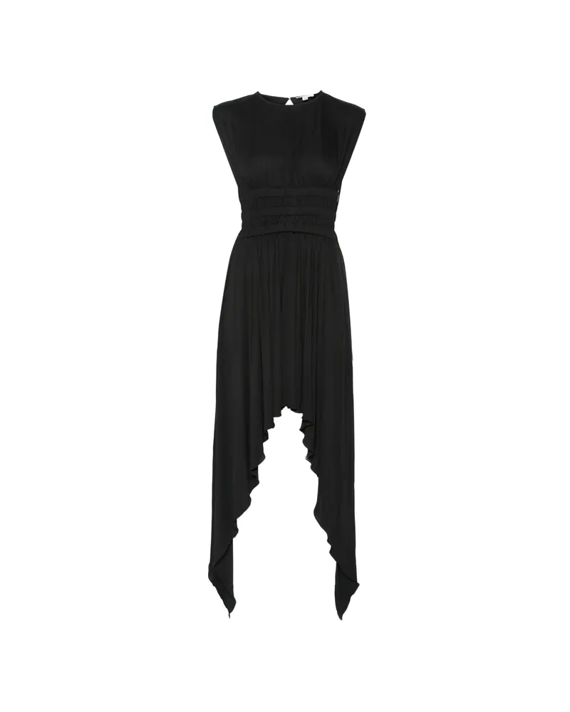 Alaïa Asymmetric Handkerchief-hem Midi Dress Black
