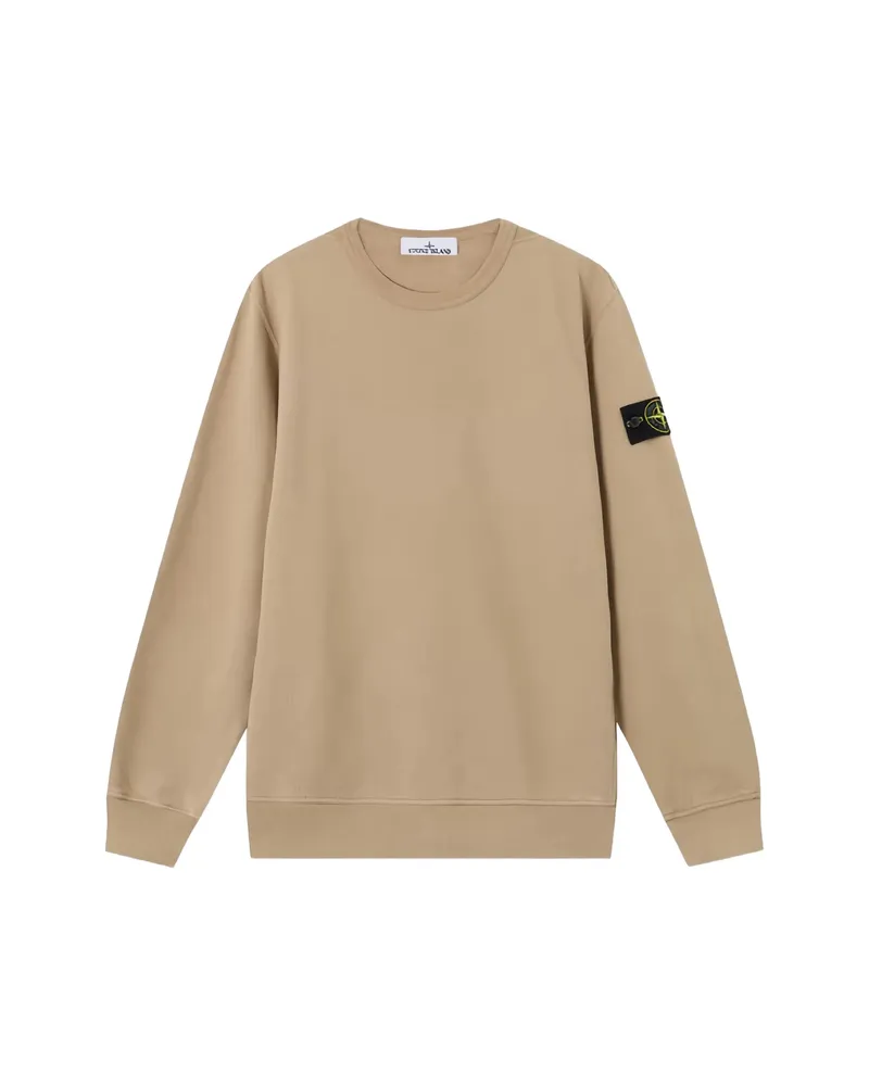 Stone Island 6100049 Brushed Organic Cotton Fleece Sweatshirt Neutrals