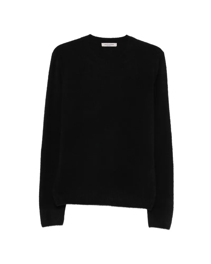 La Fileria Ribbed-trim Sweater Black