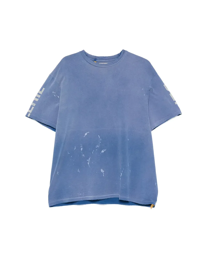 GALLERY DEPT. Paint-splatter Logo-print T-shirt Blue